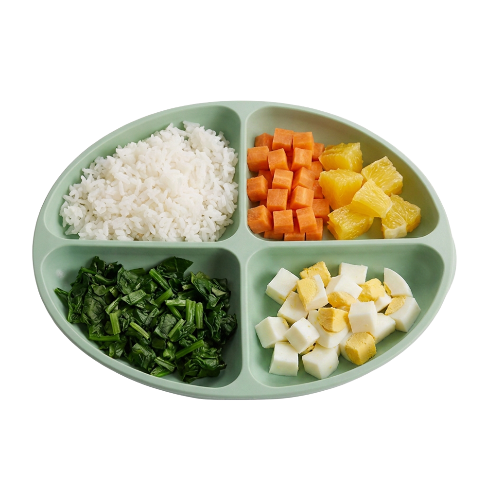 Plato con huevo, zanahoria, espinaca y arroz